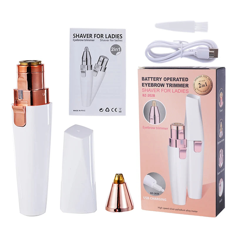 ChicFuzz 2-in-1 Electric Epilator & Eyebrow Trimmer